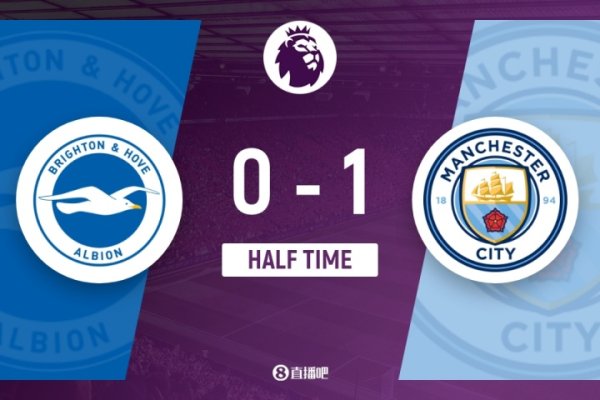 Halftime - Manchester City temporarily 1-0 Brighton, Haaland scored + lost a single shot and gave an assist