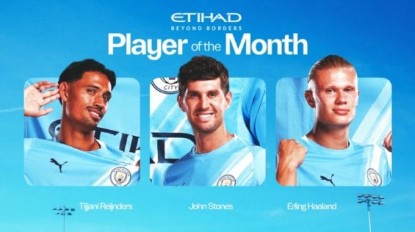 Manchester City s official team s best candidates in August: Haaland, Reinders, Stones