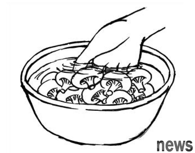 ●以清水蓋過香菇浸泡
●用手輕輕翻動
<br />圖／摘自《正確洗菜，擺脫農藥陰影：家庭必備！學會洗泡刷，減少蔬果農藥殘留，確保全家人健康》 