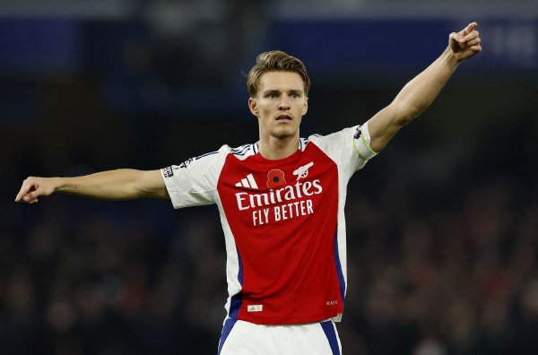 Odegao sent three accurate straight passes in this game, which is the most single game in the Champions League this season