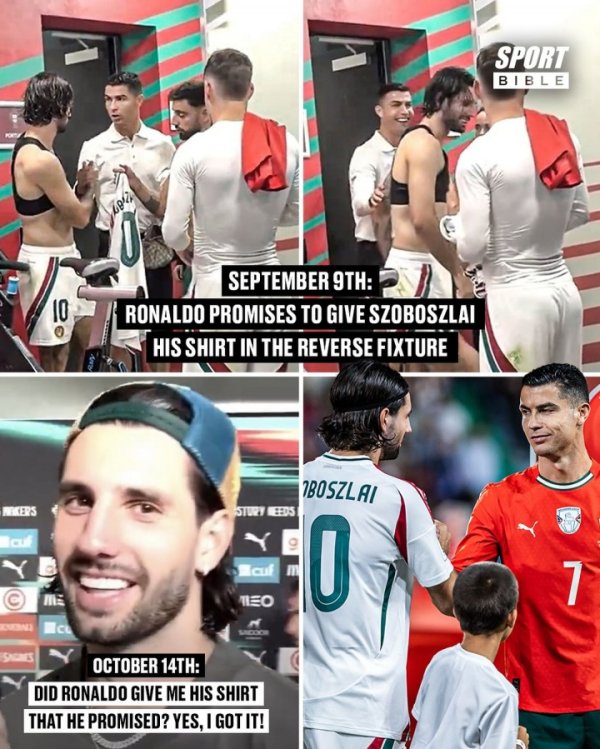 Dream come true ☺️Sobo got the jersey of his idol Cristiano Ronaldo after the game. The last time he went to exchange the jersey with Cristiano Ronaldo, he was told that it was gone.