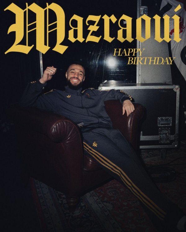 Manchester United officially wishes Mazrawi a happy 28th birthday. The player has played 3 assists in 62 games since joining.